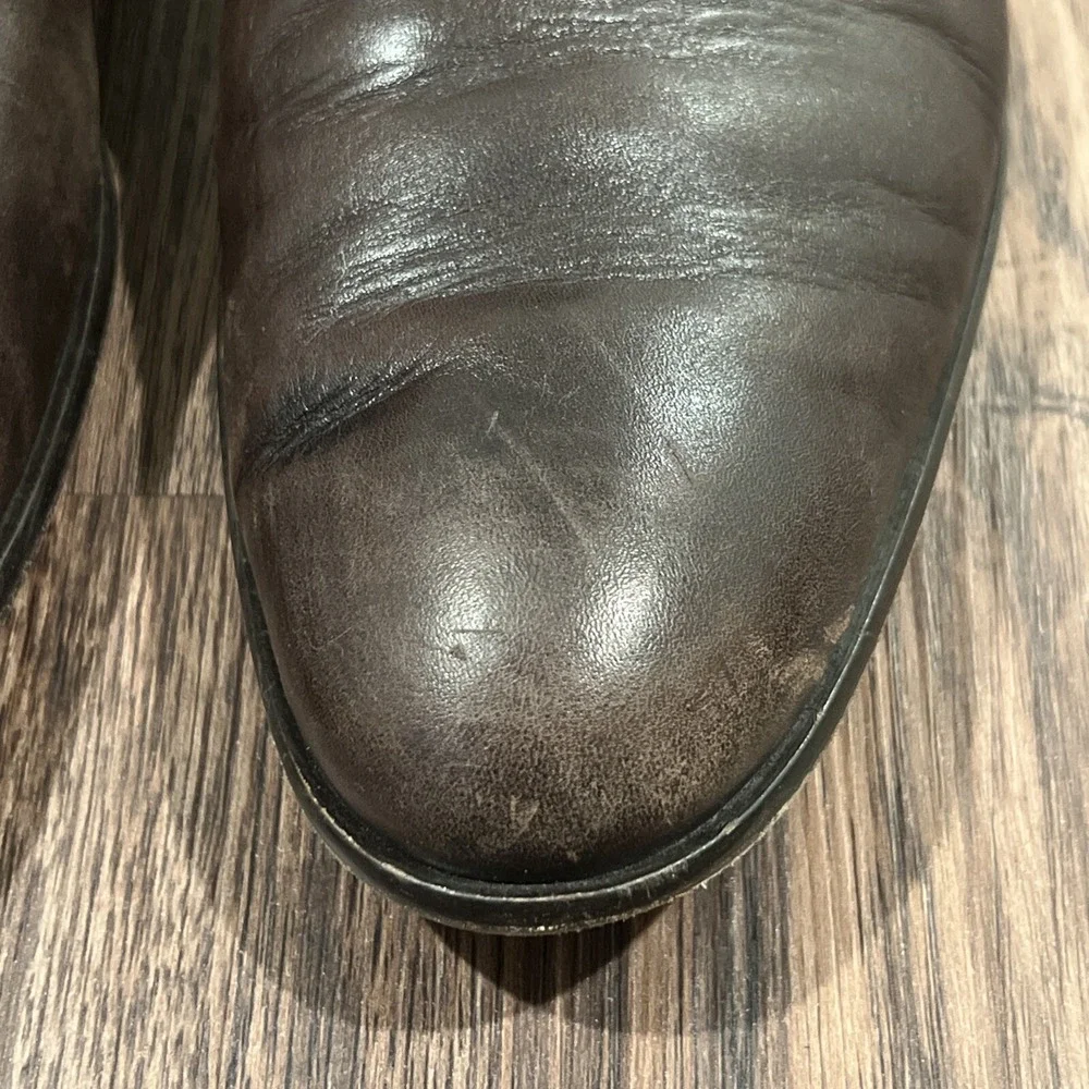 HUGO BOSS Brown Leather Oxford Dress Shoes Men's Size 11 Made In Italy
